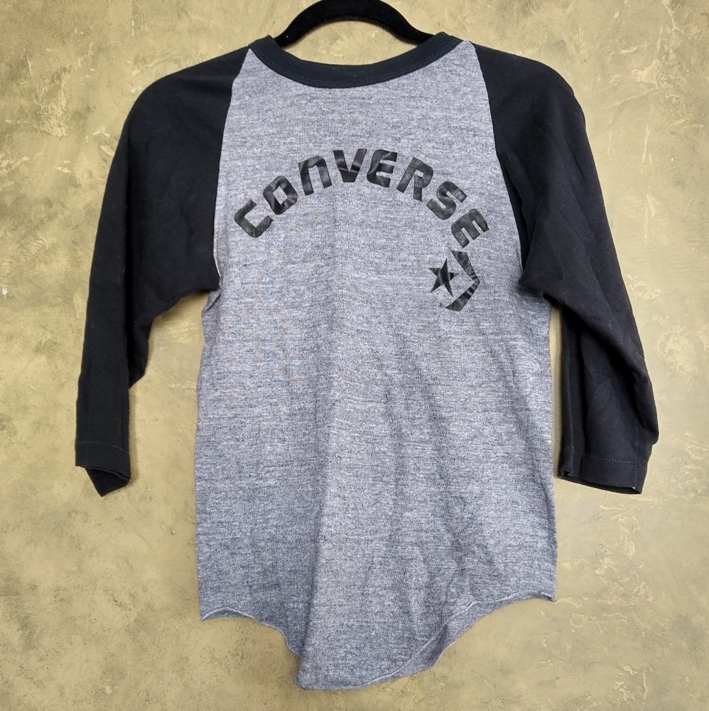 Vintage 80s Converse All Star Single Stitch Raglan Baseball Baby Tee